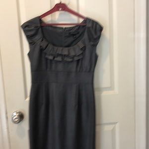 Gunmetal gray cap sleeve dress
